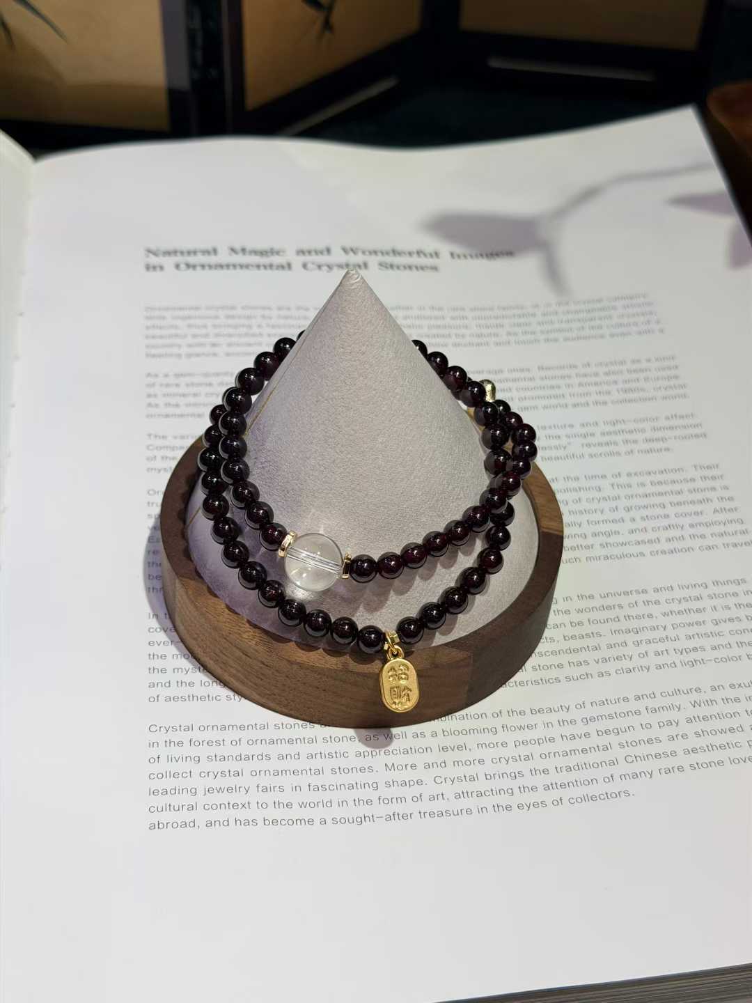 Garnet Clear Quartz Bracelet