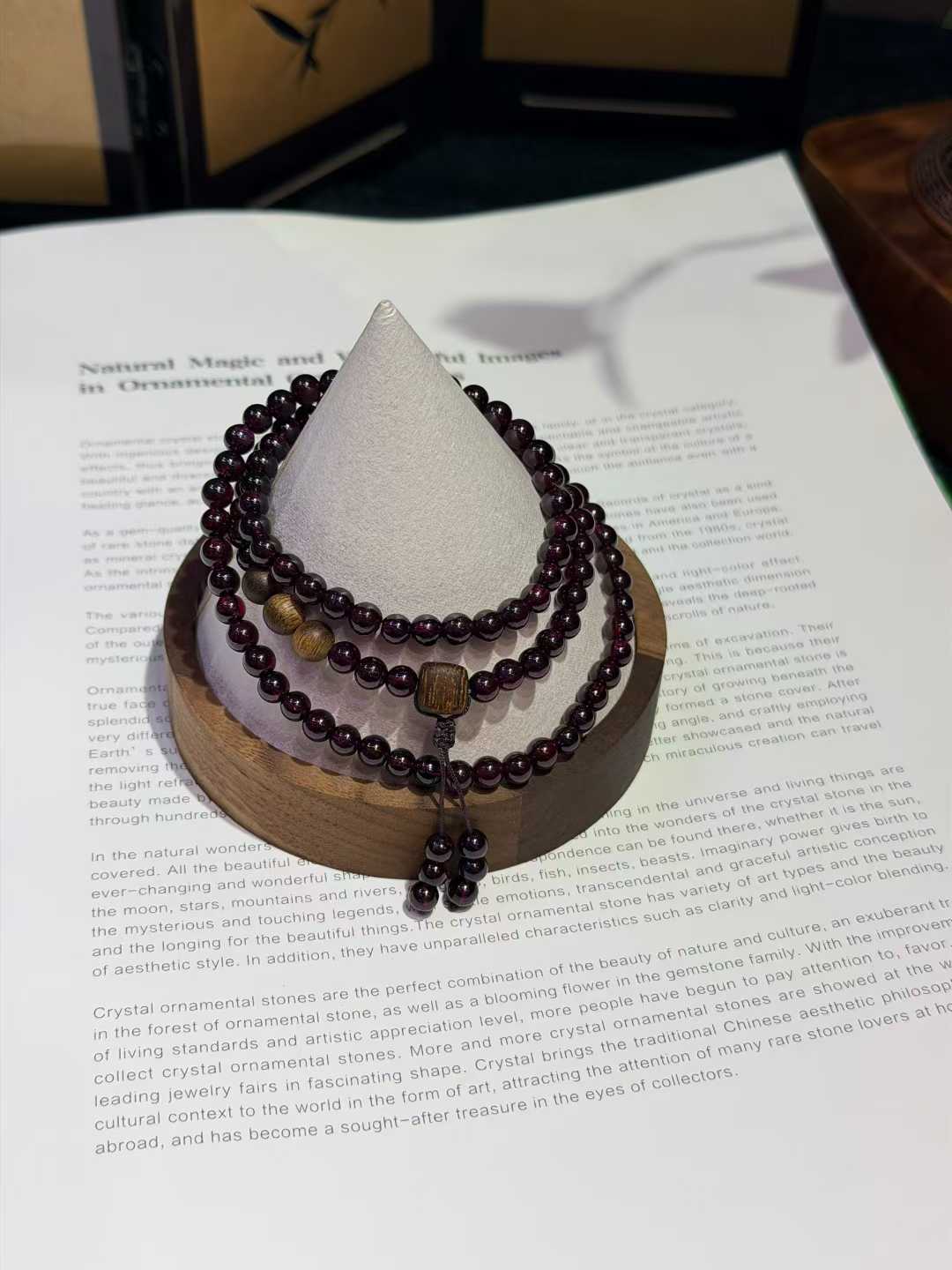 Garnet Agarwood Bracelet