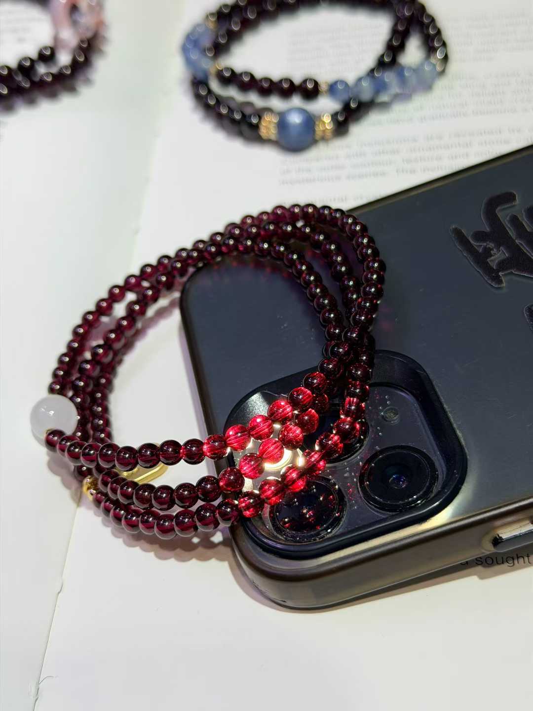 Garnet Milky Quartz Bracelet