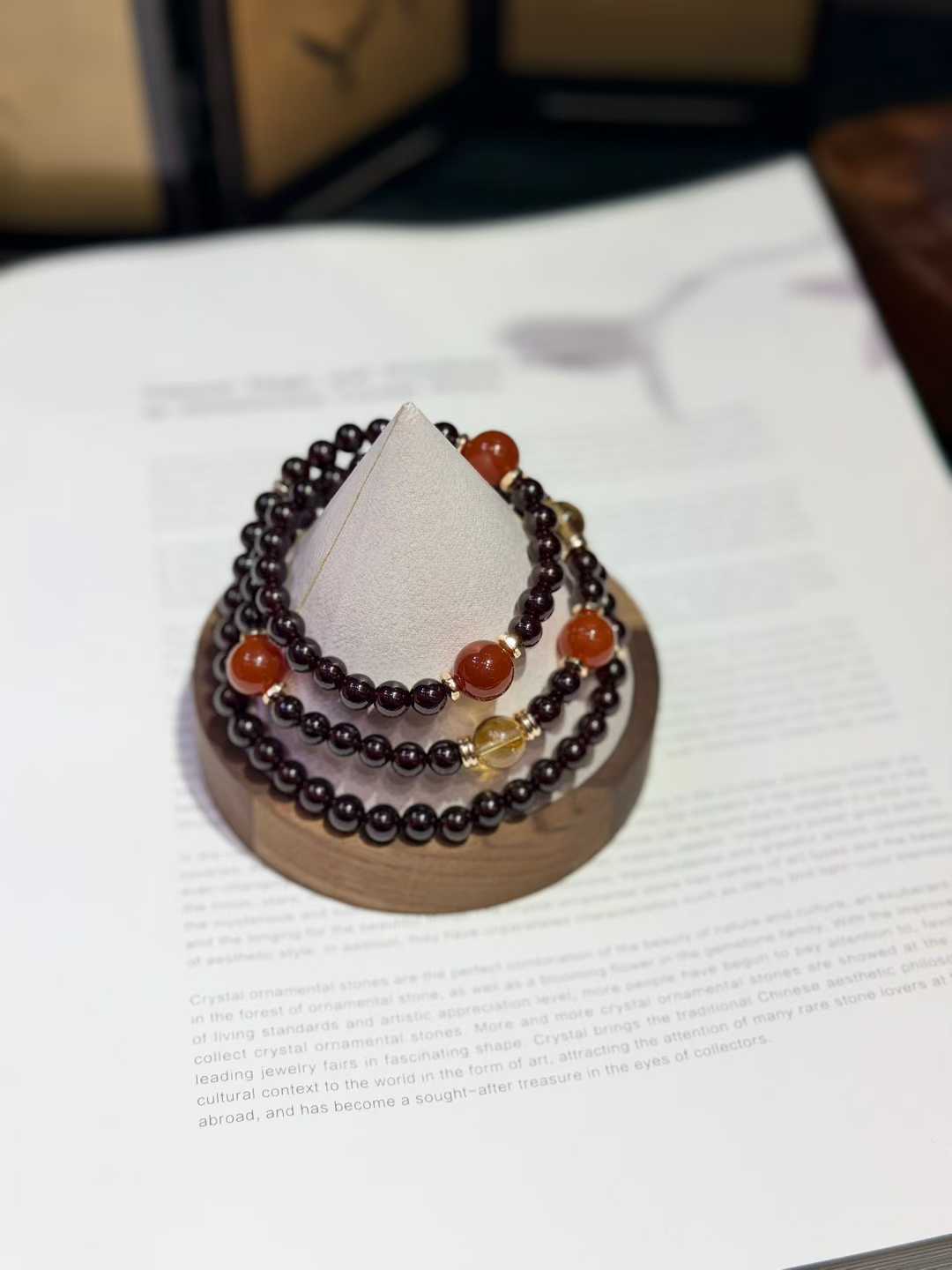 Garnet Citrine Red Agate Bracelet