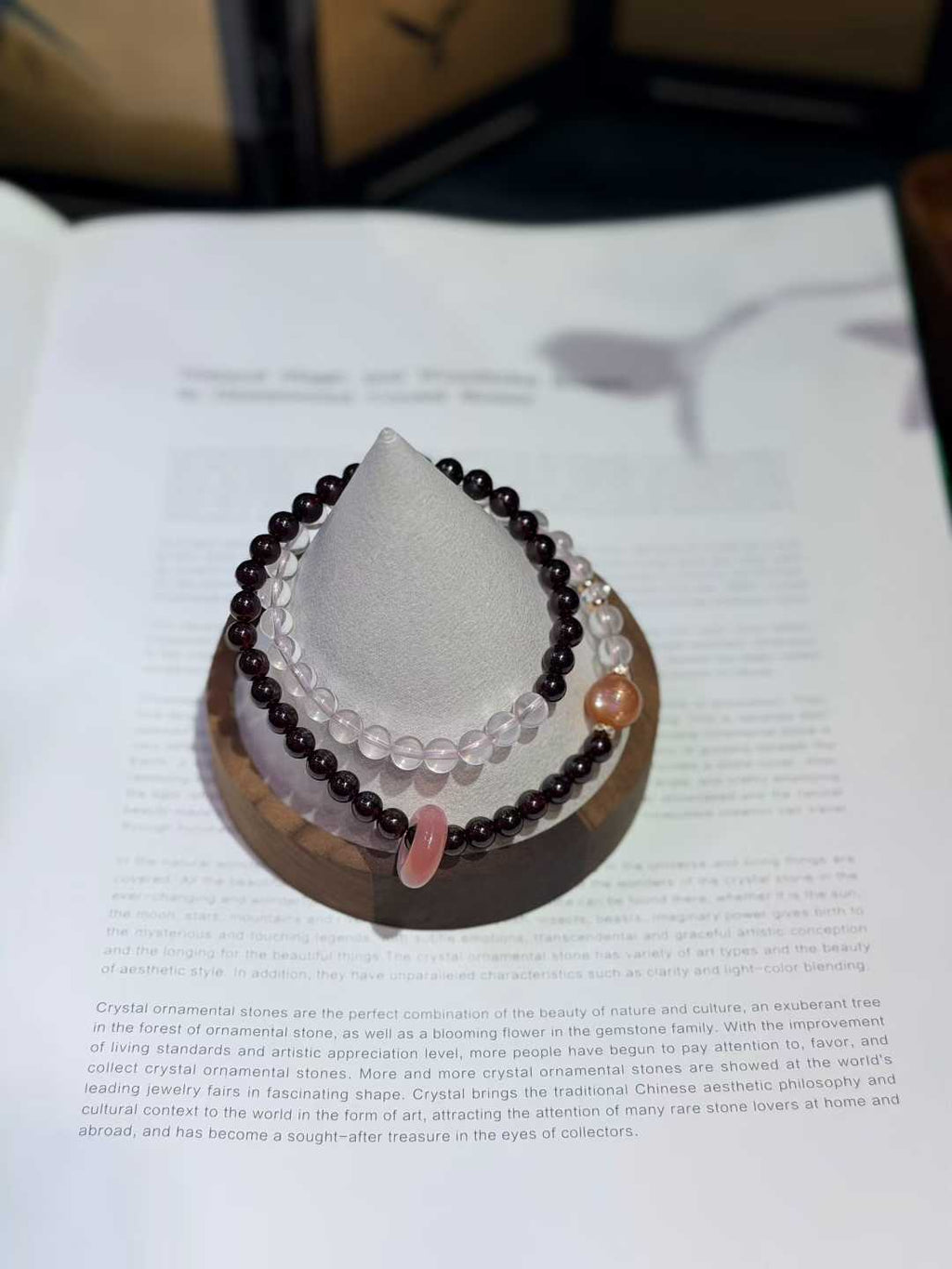 Garnet Rose Quartz Sunstone Bracelet