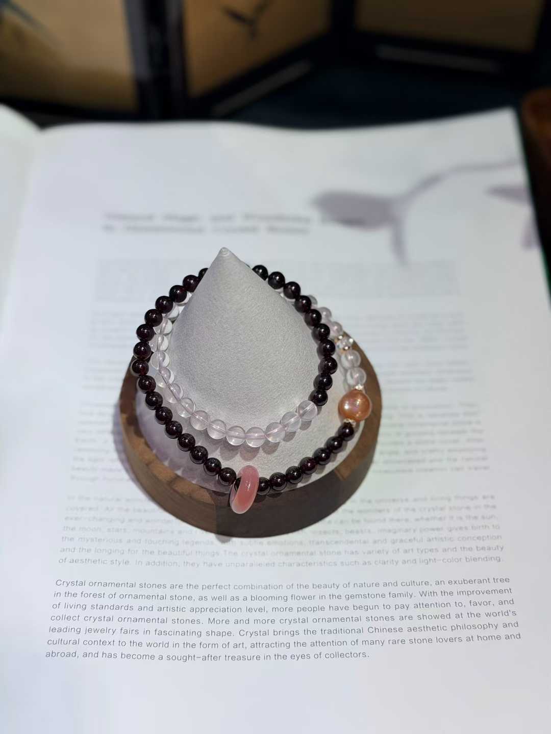 Garnet Rose Quartz Sunstone Bracelet